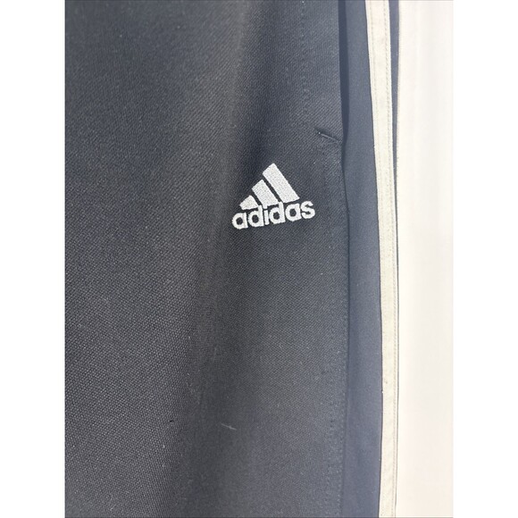 Adidas Essentials 3 Stripes Black White  Sweatpants Straight Leg Small W27”L28 - Picture 2 of 9